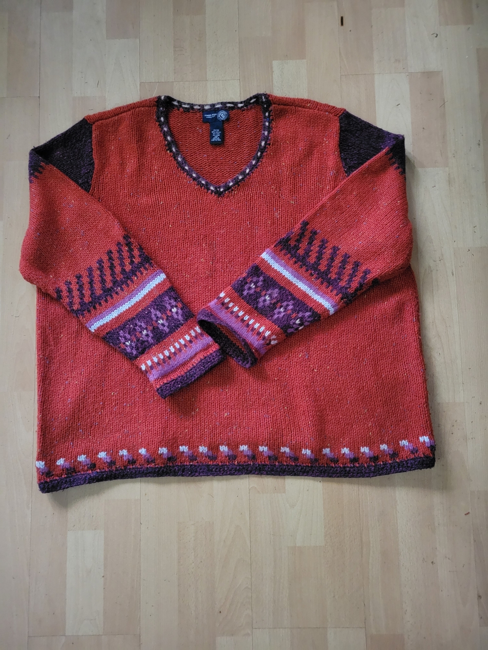 Venezia Jeans Women’s 22/24 Sweater Bundle 2pc Red Knit Pullover Vintage Japan